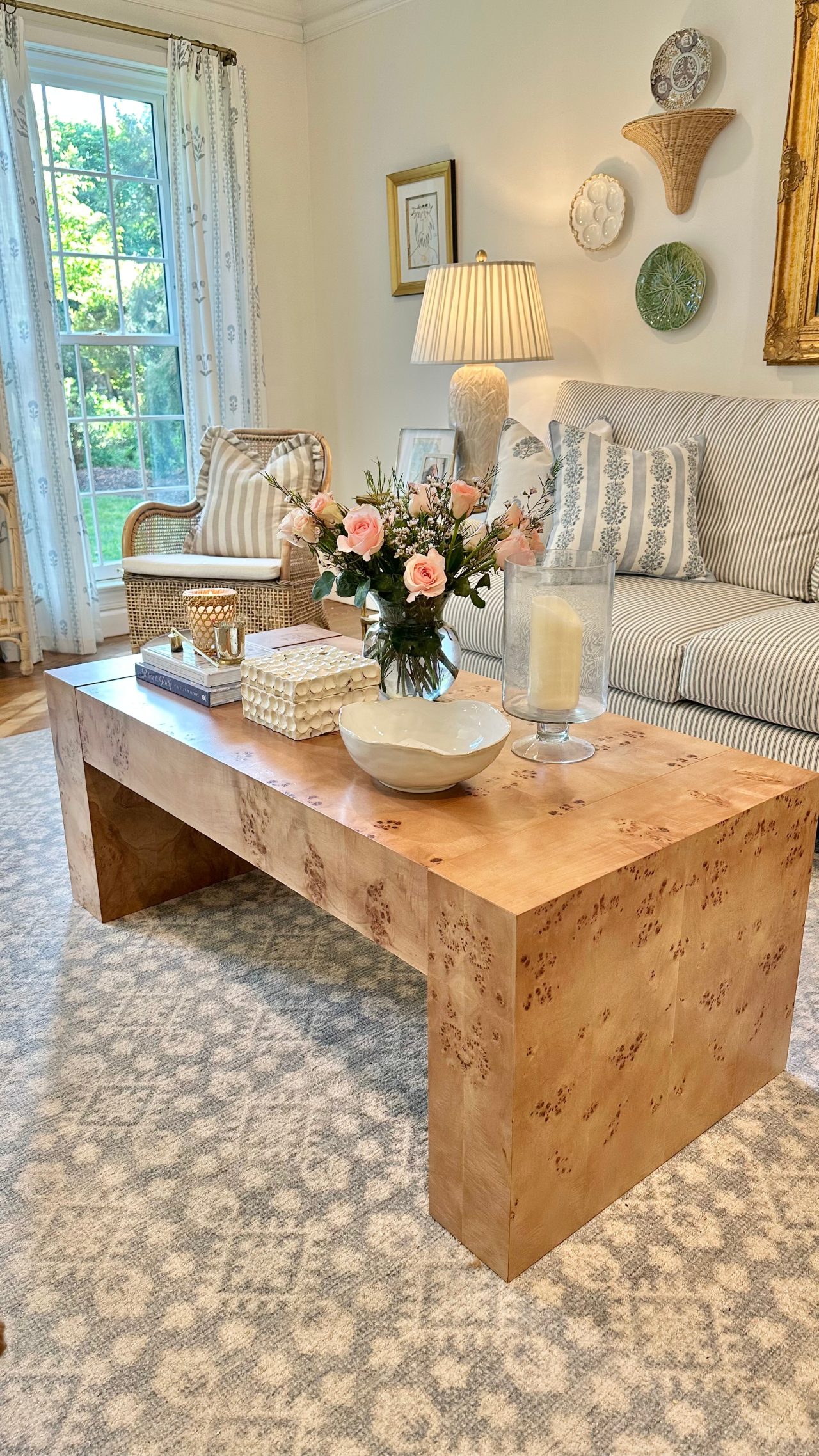 Mixing New and Old: My New Burlwood Style Coffee Table
