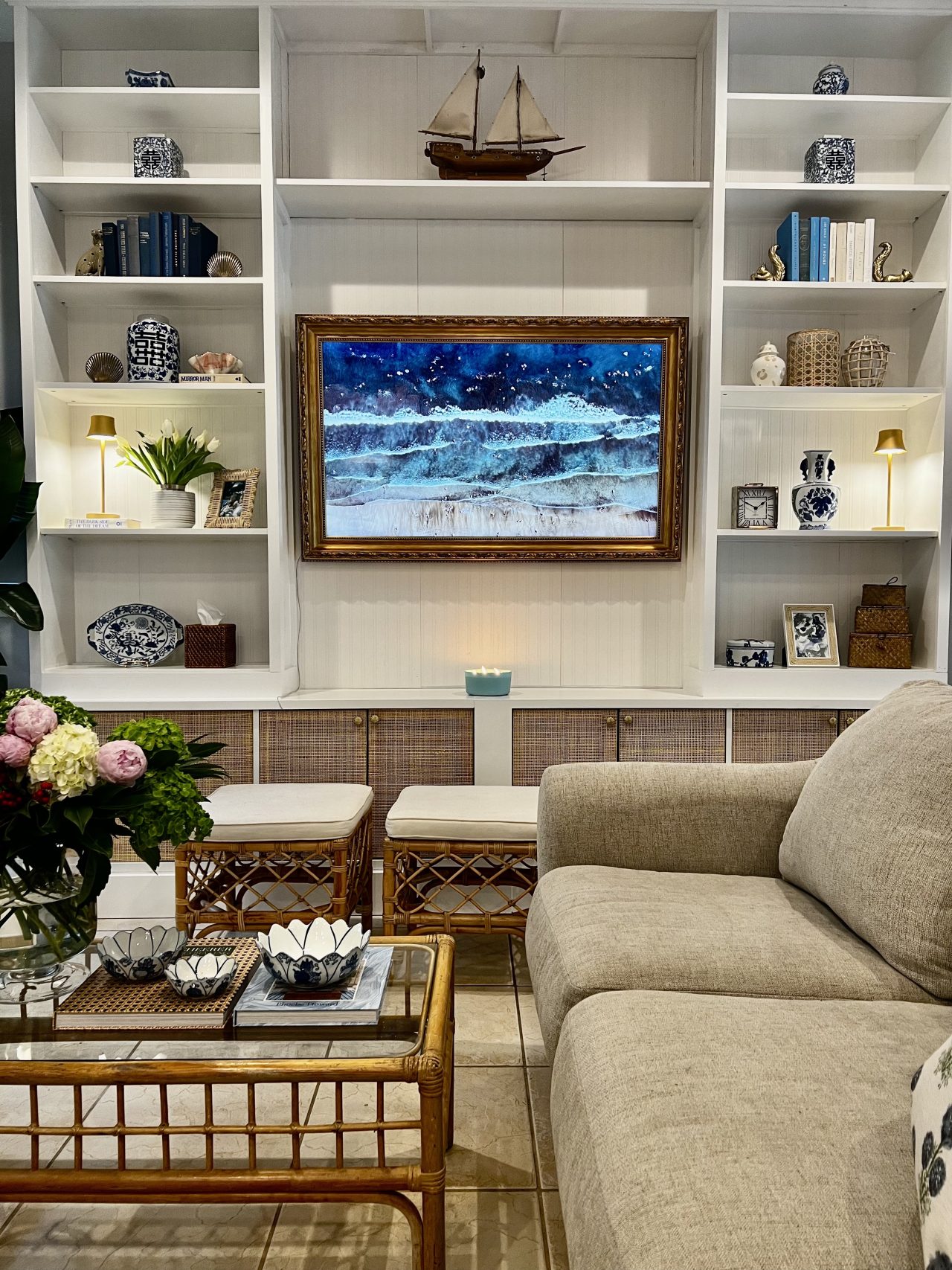 DIY Built In Bookshelves and Cabinets Using IKEA Billy Bookcases