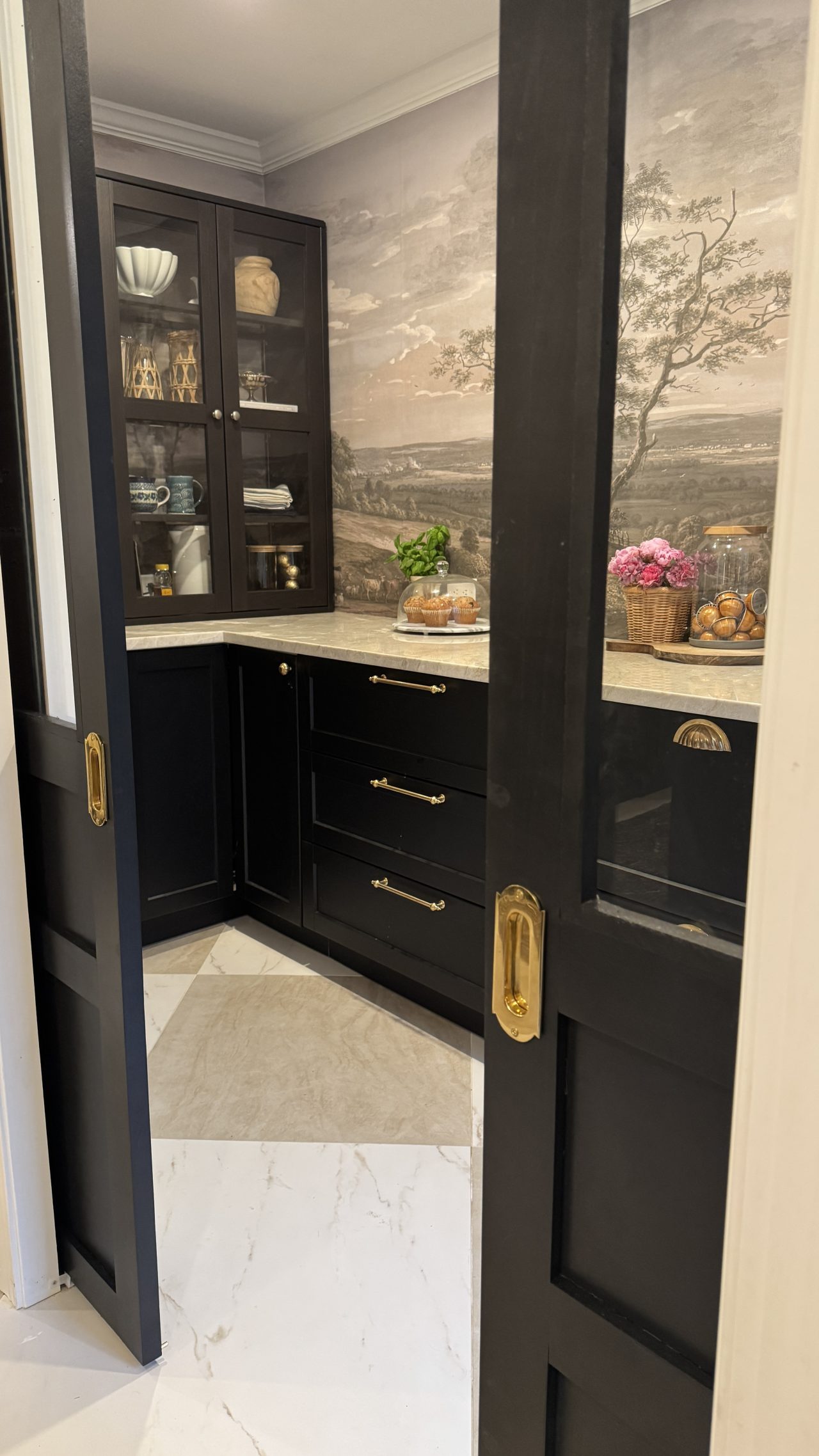 Our IKEA Kitchen Pantry | Our Mural Wallpapered Kitchen Scullery