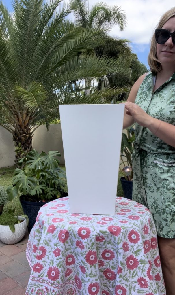 white garden planters