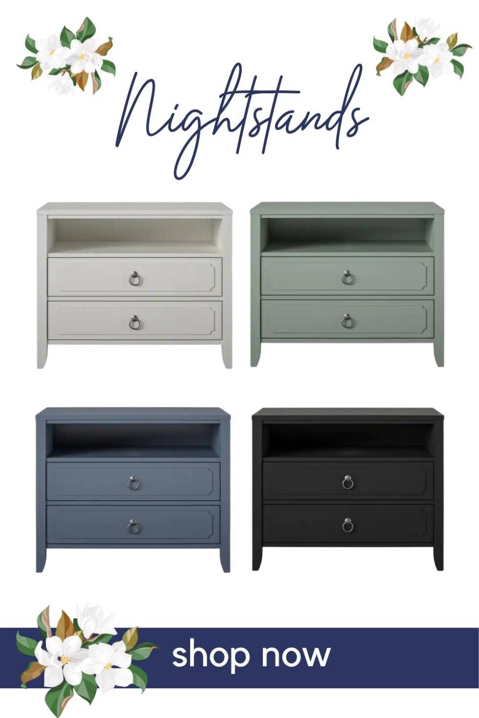 Affordable Nightstands Blue White Black Green Nightstands with Drawers
