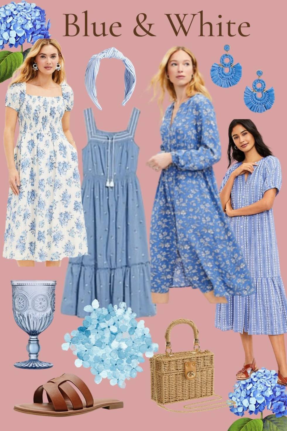 Blue And White Spring Finds | Women’s Fashion for Spring | Affordable Grandmillennial Finds