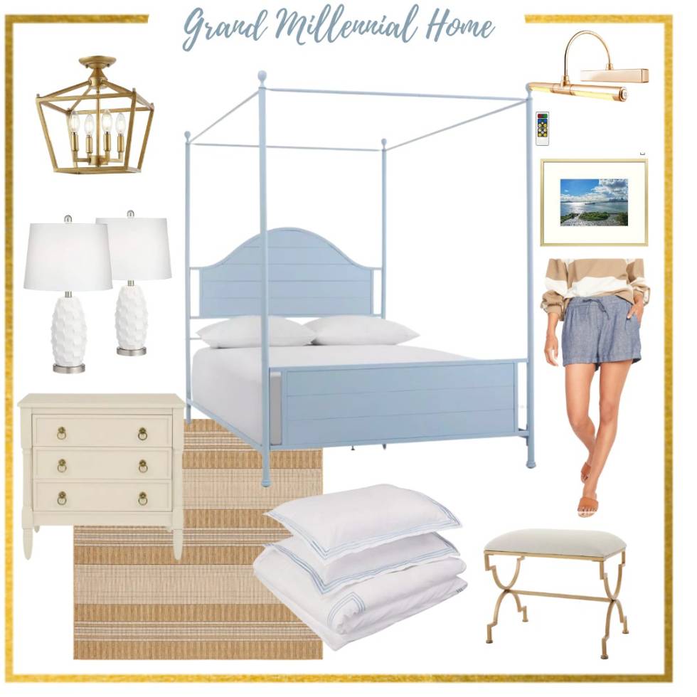 Coastal Grandmillennial Bedroom Inspiration