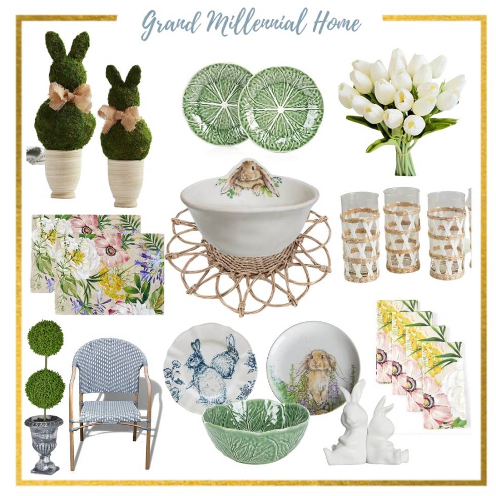 Easter Table Must Haves, Topiary Bunnies, Cabbagewear