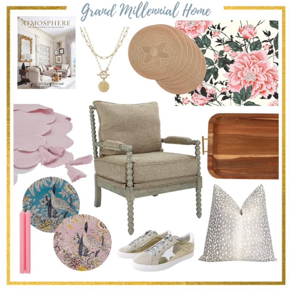 Ladies’ Lounge, Spindle Chair, Pink Napkins, Bird Plates & More